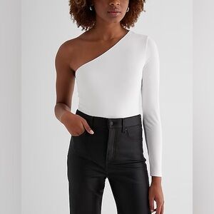 NWT | Express| Body Contour Compression One Shoulder Long Sleeve Bodysuit